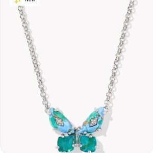 Kendra Scott Bianca Butterfly Silver Short Pendant NWT